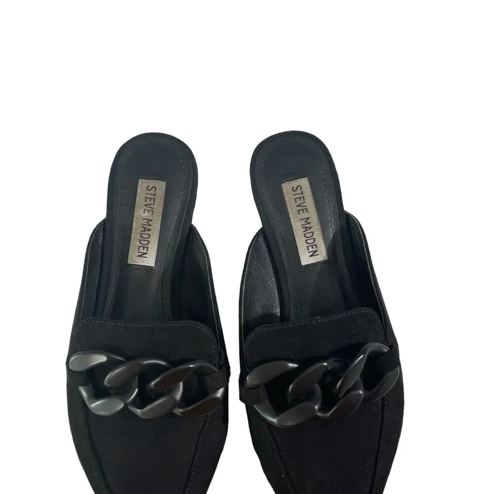 Steve Madden Women's Suede Slip On Slides Shoes Finn Model SZ/6M
